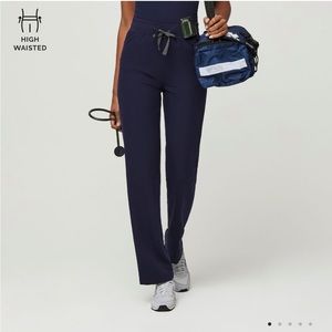 FIGS Navy High Waisted Livingston Basic Scrub Pants